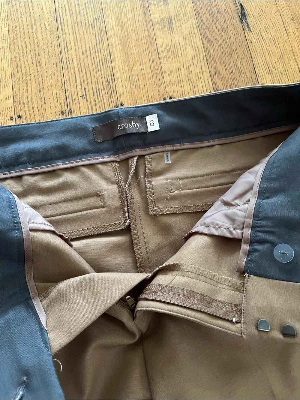 crosby. Women's Ankle Pants in Brown Madison Fit